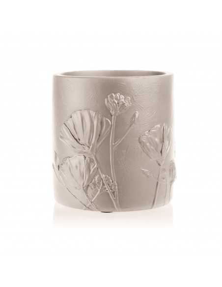 Donica Flower Deco Light Beige Poli 13 cm