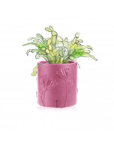 Donica Flower Deco Candy Pink Poli 13 cm