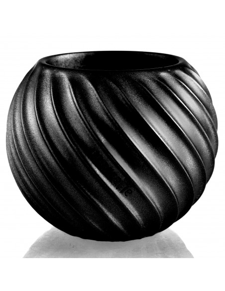 Donica Bauble Wave Black Metallic Poli 7,6 cm