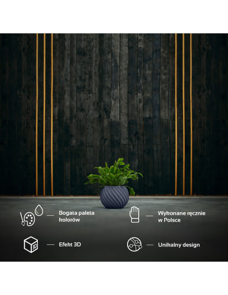 Donica Bauble Wave Midnight Gray Poli 7,6 cm