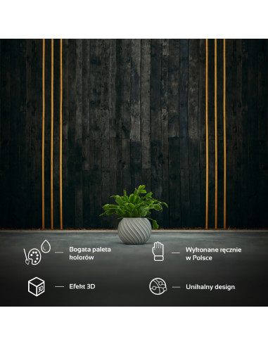 Donica Bauble Wave Unpainted 7,6 cm