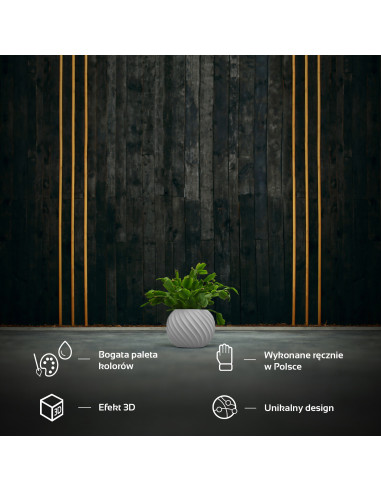 Donica Bauble Wave White Poli 7,6 cm