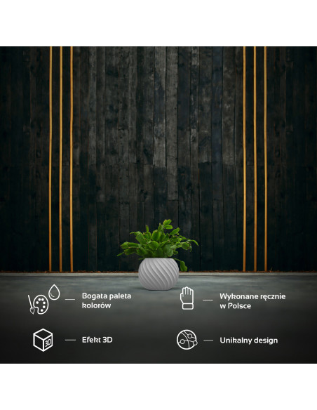 Donica Bauble Wave White Poli 7,6 cm