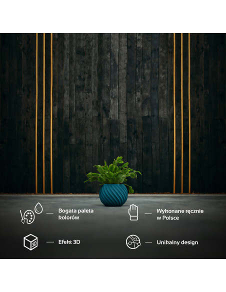 Donica Bauble Wave Dark Turquoise Poli 7,6 cm