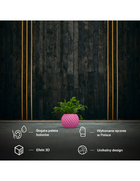 Donica Bauble Wave Candy Pink Poli 7,6 cm