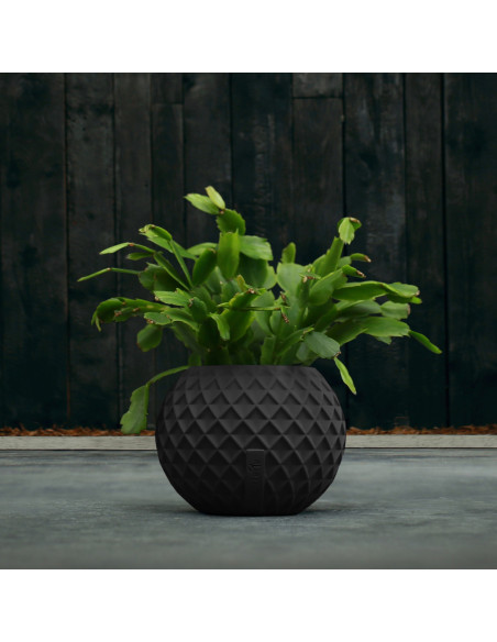 Donica Bauble Squares Black Matt Poli 7,6 cm