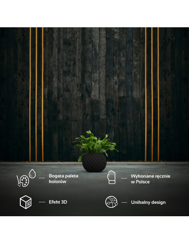 Donica Bauble Squares Black Matt Poli...