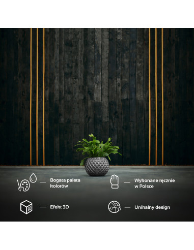 Donica Bauble Squares Steel Poli 7,6 cm