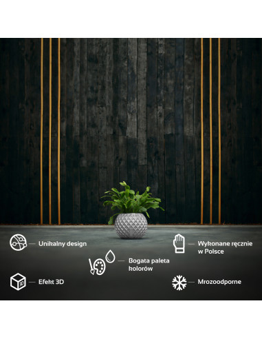 Donica Bauble Squares Silver Poli 7,6 cm