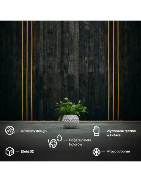 Donica Bauble Squares Silver Poli 7,6 cm