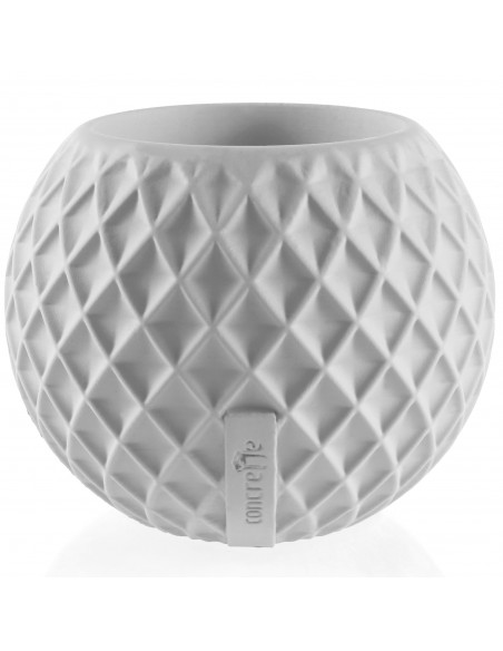 Donica Bauble Squares White Poli 7,6 cm