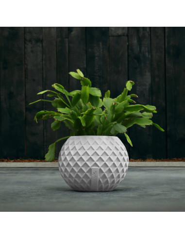 Donica Bauble Squares White Poli 7,6 cm