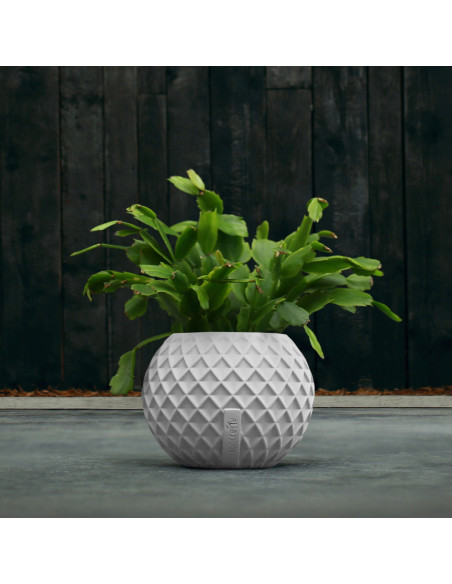 Donica Bauble Squares White Poli 7,6 cm