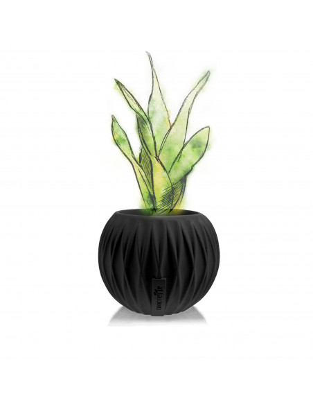 Donica Bauble Optic Black Matt Poli 7,6 cm