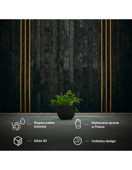 Donica Bauble Optic Black Matt Poli 7,6 cm