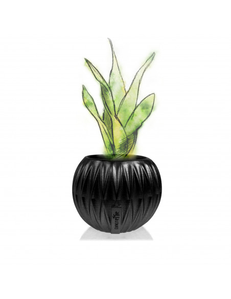 Donica Bauble Optic Black Metallic Poli 7,6 cm