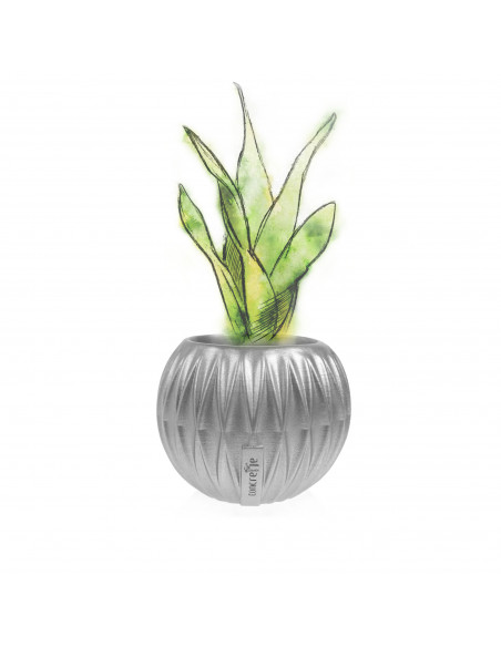 Donica Bauble Optic Silver Poli 7,6 cm