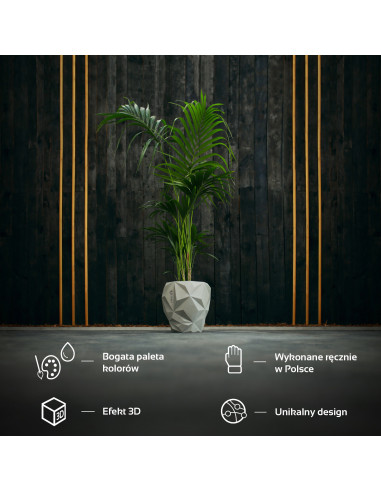 Donica Geometric Unpainted 24 cm