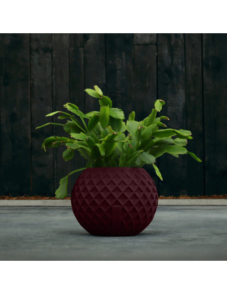 Donica Bauble Squares Maroon Poli 7,6 cm