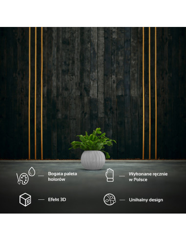 Donica Bauble Optic White Poli 7,6 cm