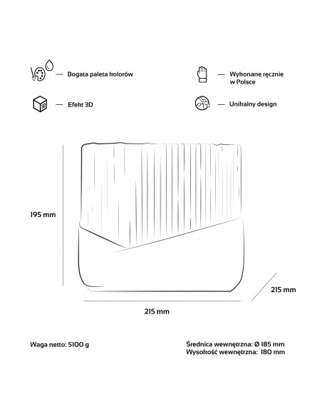 Donica Top Lines Rose Gold Poli 18 cm