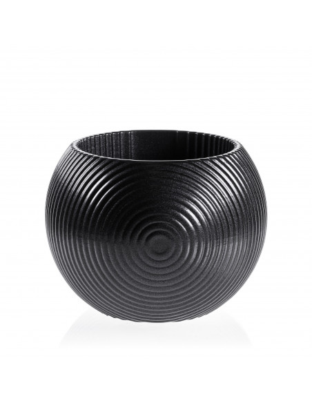 Donica Solid Lines Black Metallic Poli 10 cm