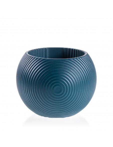 Donica Solid Lines Dark Turquoise Poli  10 cm