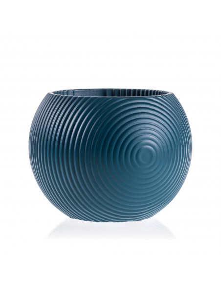 Donica Solid Lines Dark Turquoise Poli  10 cm