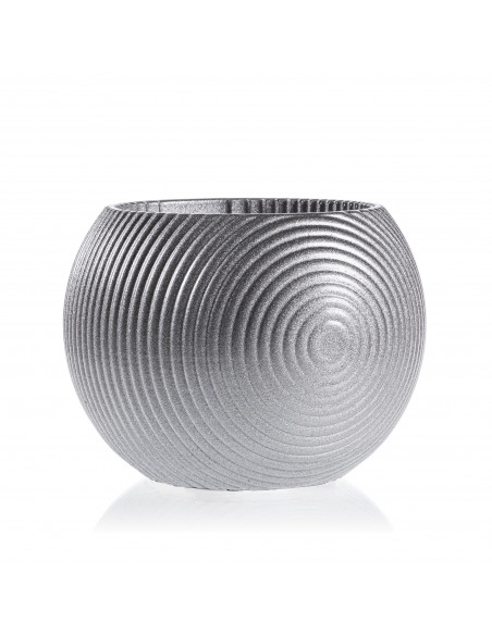 Donica Solid Lines Silver Poli  10 cm