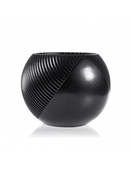 Donica Half Lines Black Metallic Poli 12 cm