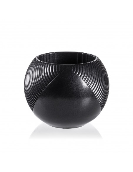 Donica Half Lines Black Metallic Poli 12 cm