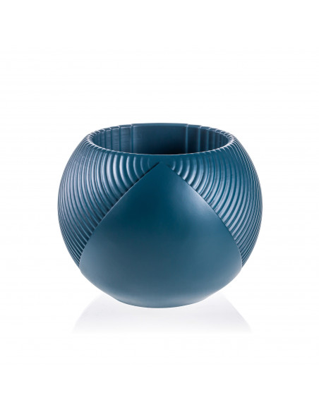 Donica Half Lines Dark Turquoise Poli  12 cm