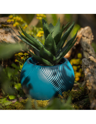 Donica Half Lines Dark Turquoise Poli...