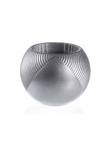 Donica Half Lines Silver Poli  12 cm