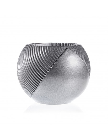 Donica Half Lines Silver Poli  12 cm