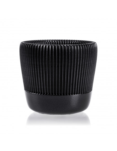 Donica Upside Lines Black Metallic Poli 12 cm