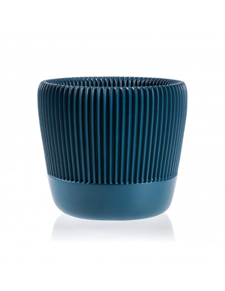 Donica Upside Lines Dark Turquoise Poli  12 cm