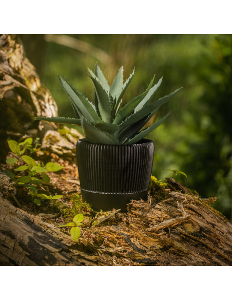 Donica Upside Lines Light Beige Poli  12 cm