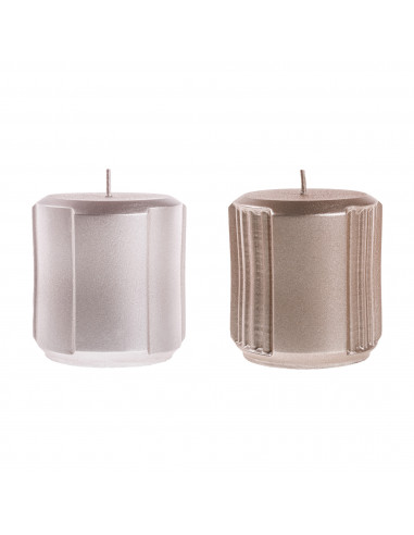 Świeca Rolls set of 2 Silver, Rose Gold
