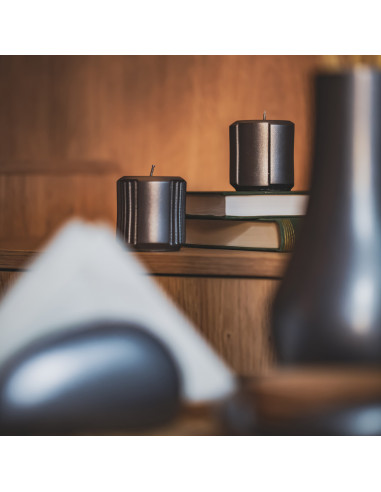 Świeca Rolls set of 2 Silver, Rose Gold