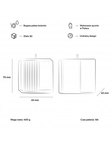 Świeca Rolls set of 2 White + Black...