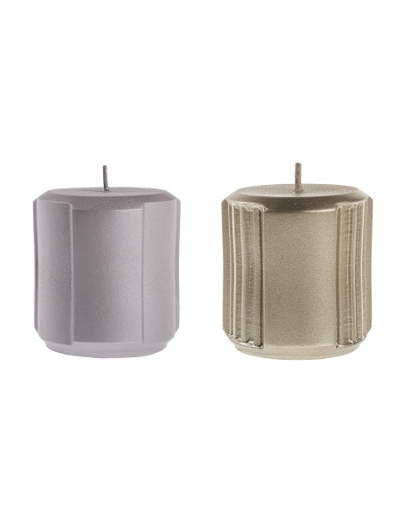 Świeca Rolls set of 2 Gray, Brass