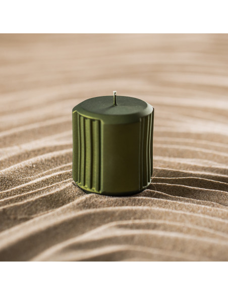 Świeca Rolls set of 2 Dark Green + Classic Gold