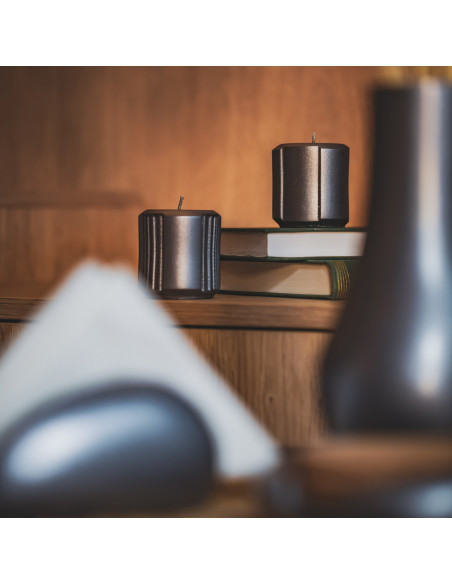 Świeca Rolls set of 2 Dark Green + Classic Gold